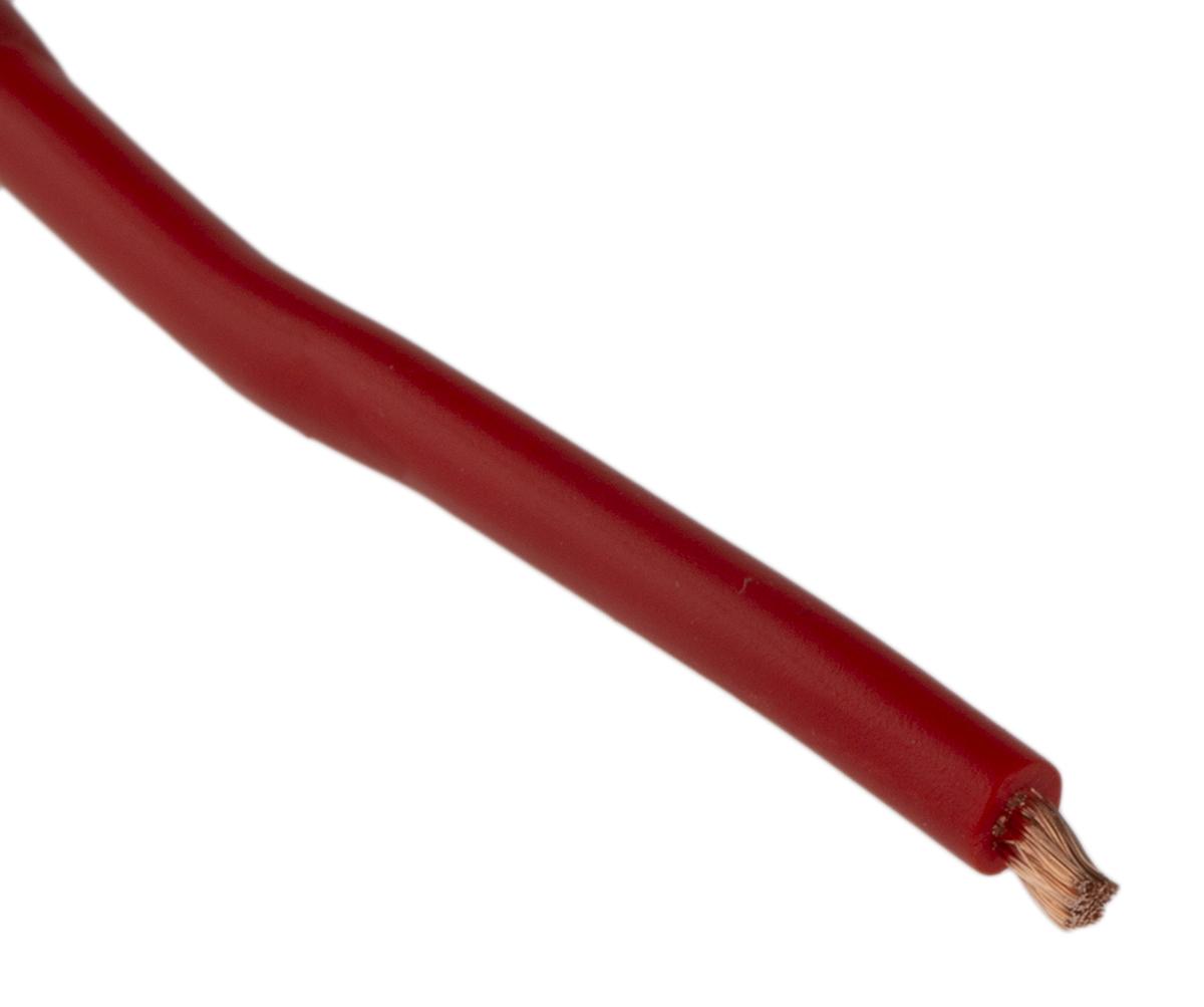 Produktfoto 1 von Staubli Einzeladerleitung 1 mm², 17 AWG 25m Rot PVC isoliert Ø 2.7mm 259/0,07 mm Litzen