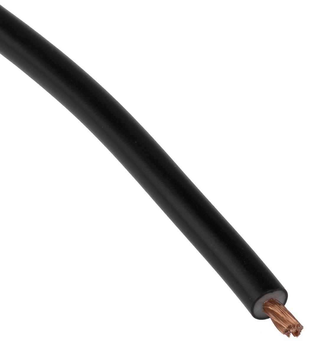 Produktfoto 1 von Staubli Einzeladerleitung 1 mm², 17 AWG 25m Schwarz PVC isoliert Ø 3.9mm 259/0,07 mm Litzen