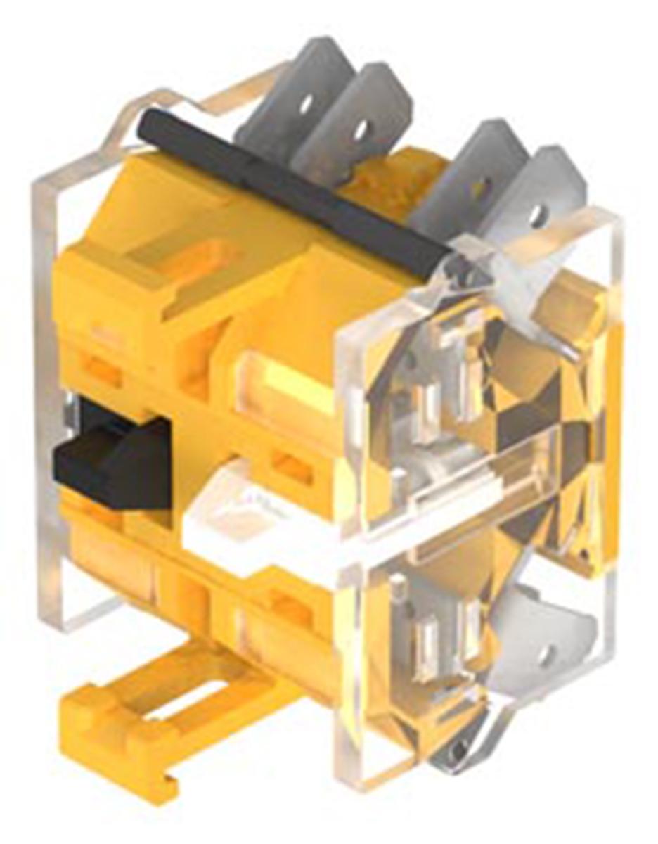 Produktfoto 1 von EAO Modularschalter-Kontaktblock, , 1 Wechsler, 500V ac für Schalter, Serie 04, Schnellverbindung