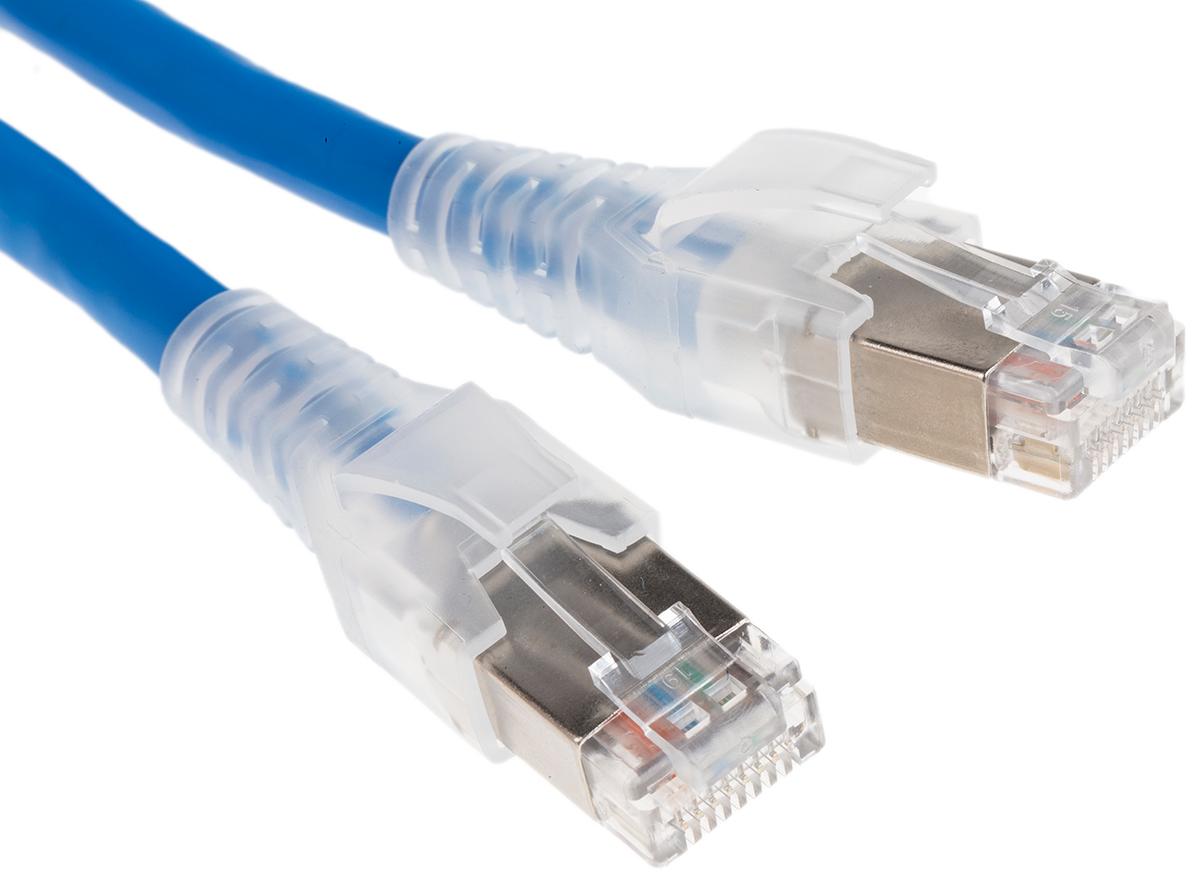 Produktfoto 1 von Belden Ethernetkabel Cat.6a, 3m, Blau Patchkabel, A RJ45 S/FTP Stecker, B RJ45, LSZH