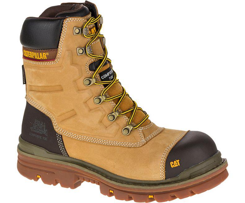 Produktfoto 1 von CAT Premier Herren Sicherheitsstiefel Honey Reset Braun, mit Zehen-Schutzkappe, Größe 46 / UK 12