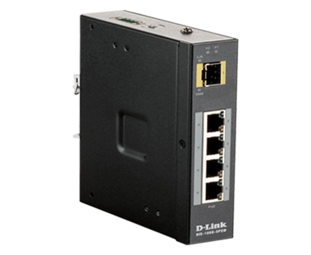 Produktfoto 1 von D-Link DIS-100G-5PSW Ethernet-Switch Desktop PoE 5-Port Unmanaged 1000Mbit/s 29 x 139 x 107mm