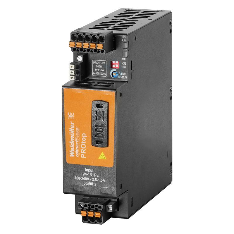 Produktfoto 1 von Weidmüller Pro Top Switch-Mode DIN-Schienen Netzteil 240W, 85 → 277V ac, 24V dc / 10A