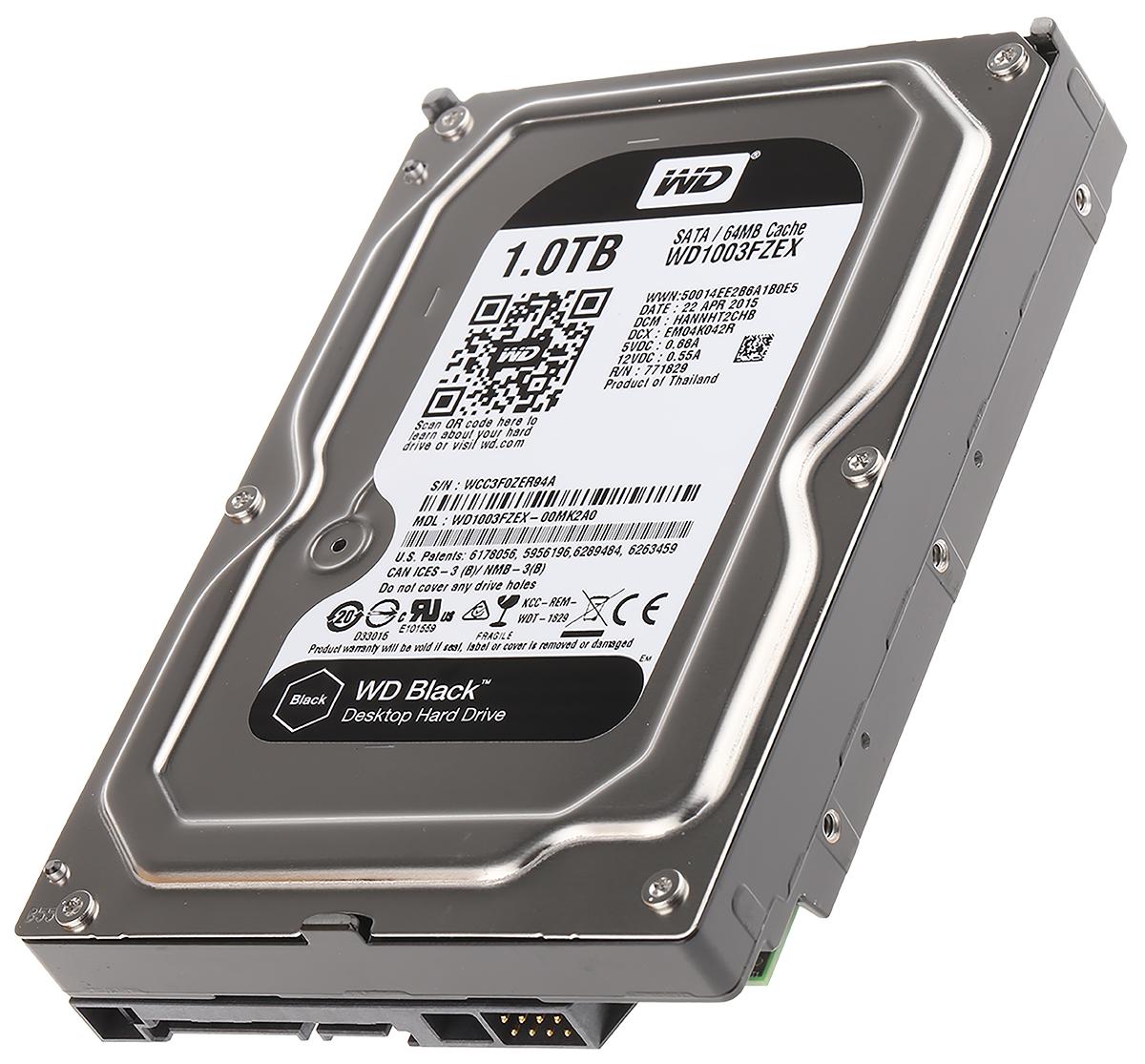 Produktfoto 1 von Western Digital Caviar Black Intern Interne Festplatte SATA I, 1 TB, HDD