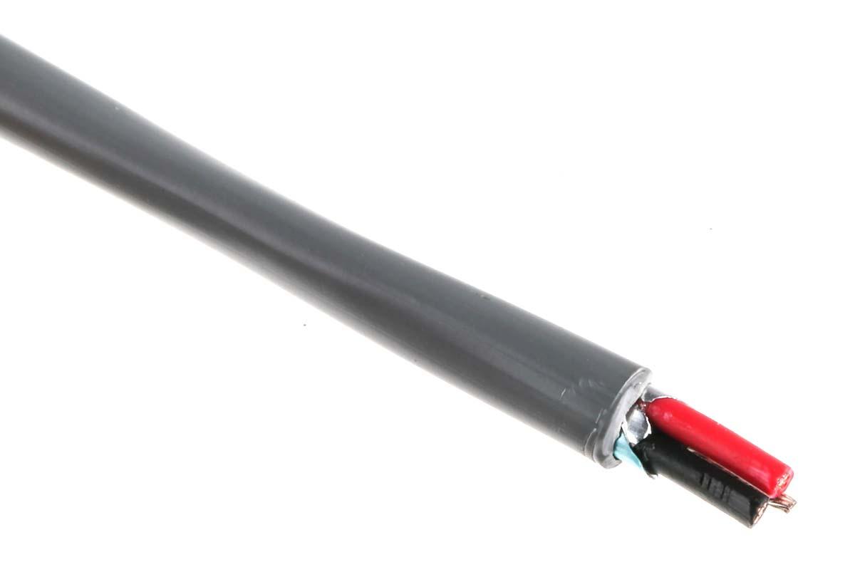 Produktfoto 1 von Belden Steuerkabel, 2-adrig x 0,52 mm² Grau / 3,75 A, 152m, 20 AWG, Aluminium/PET-Folie