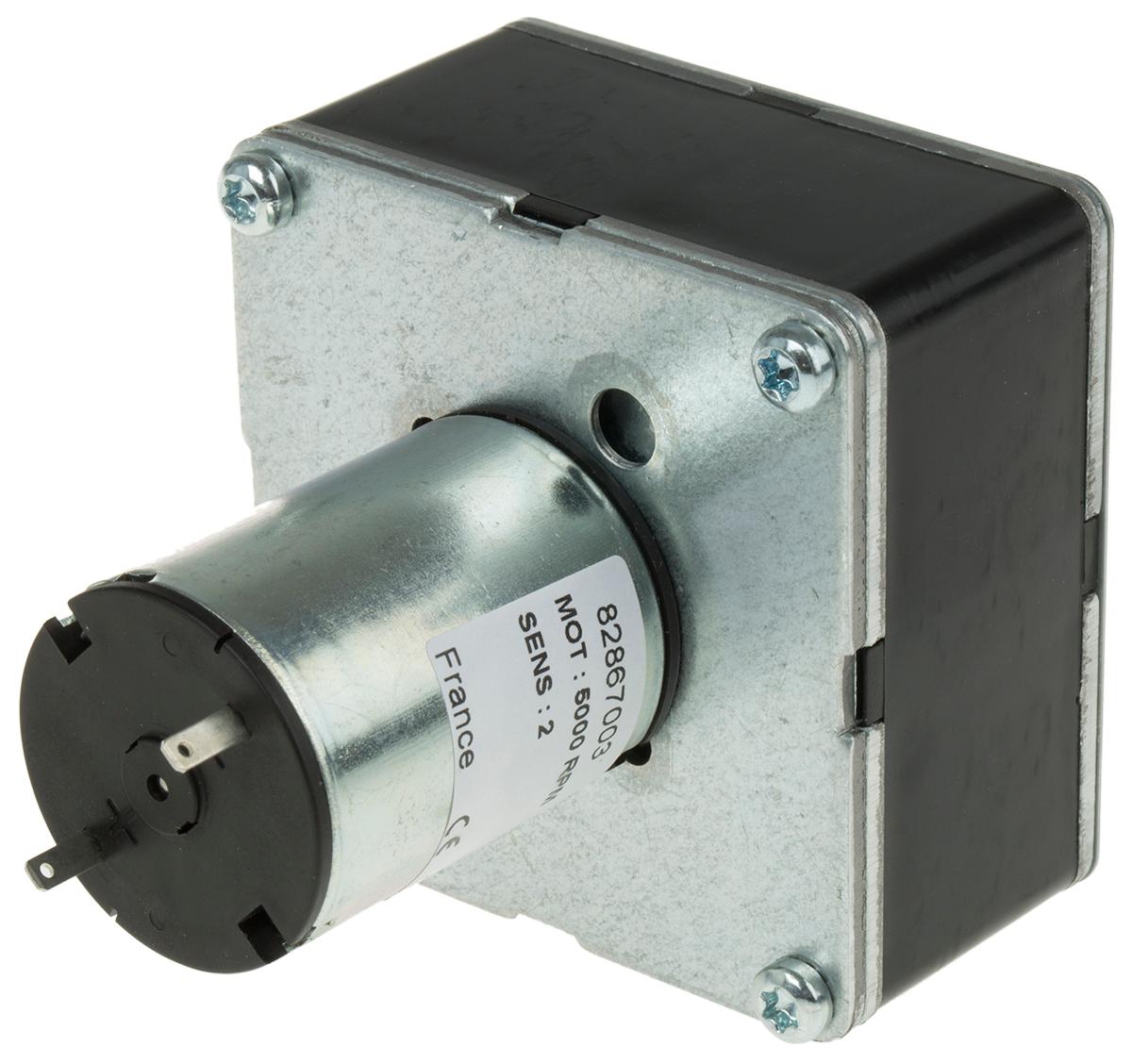 Produktfoto 1 von Crouzet Bürsten-Getriebemotor bis 5 Nm, 12 V dc / 3 W, Wellen-Ø 8mm, 65mm x 65mm