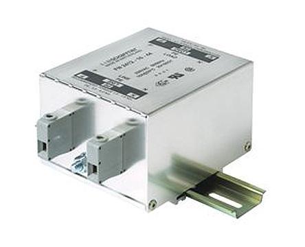 Produktfoto 1 von Schaffner FN2412 Entstörfilter, 250 V ac, 32A, DIN-Schiene 5.6W, Schraub, 1-phasig 3,4 mA / 400Hz Single Stage Zustände