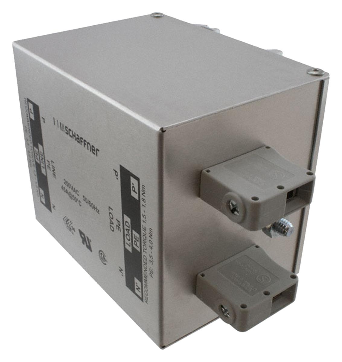 Schaffner FN2412H Entstörfilter, 520 V ac, 16A, DIN-Schiene 3.5W, Schraub, 2-phasig 3,4 mA / 400Hz Single Stage Zustände