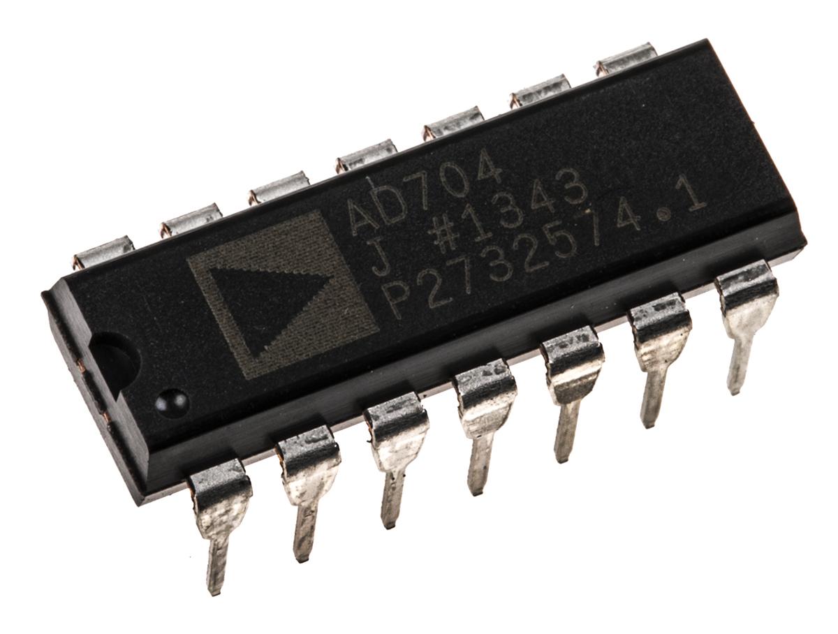 Produktfoto 1 von Analog Devices Operationsverstärker THT PDIP, biplor typ. ±15V, 14-Pin