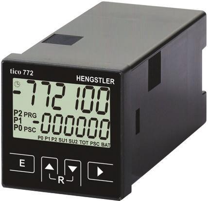 Produktfoto 1 von Hengstler TICO 772 Zähler LCD 6-stellig, Minuten, Sekunden, max. 60kHz, 12 → 30 V dc, 0,0001 → 99 9999