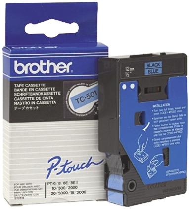 Produktfoto 1 von Brother Beschriftungsband Schwarz, für Serie P-Touch 2000, P-Touch 3000, P-Touch 500, P-Touch 500 II, P-Touch 500