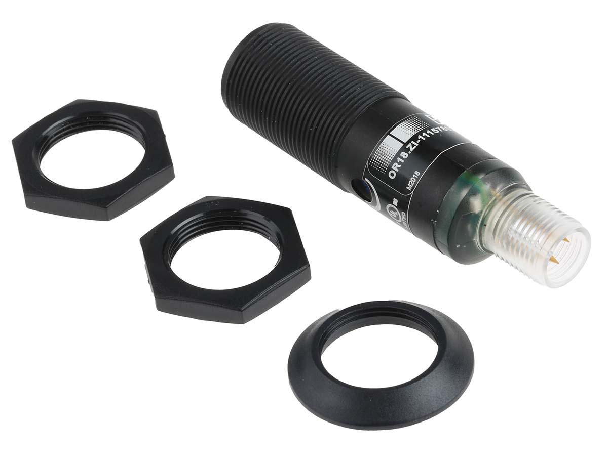 Produktfoto 1 von Baumer OR18 zylindrisch Optischer Sensor, Diffus, Bereich 0 → 800 mm, PNP Ausgang, 4-poliger M12-Steckverbinder