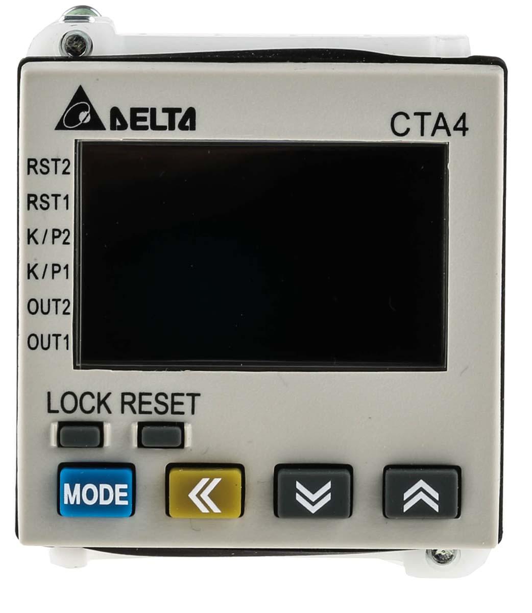 Delta Electronics Abwärts, Aufwärts Zähler LCD 6-stellig, Impulse, h/min/s, max. 10kHz, 100 → 250 V, 0 →