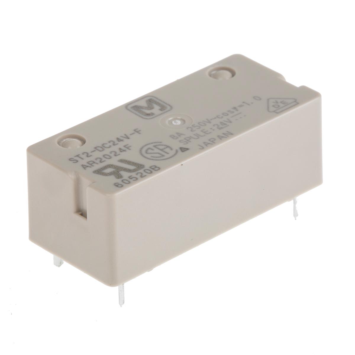 Panasonic  Monostabiles Relais, Printrelais DPST 8A 24V dc Spule / 240mW