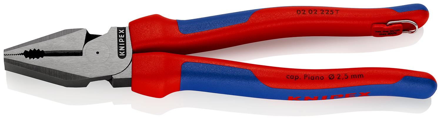 Produktfoto 1 von Knipex Kombizange, gebogen Schneidkraft → Harter Draht: 3 mm Klavierdraht: 2,5 mm Litzendraht: 14 mm 225 mm, höhensicher