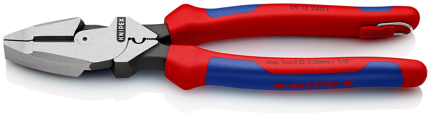 Produktfoto 1 von Knipex Kombizange, gebogen Schneidkraft → Mittelharter Draht: 4,6 mm Hartdraht: 3 mm 240 mm, höhensicher