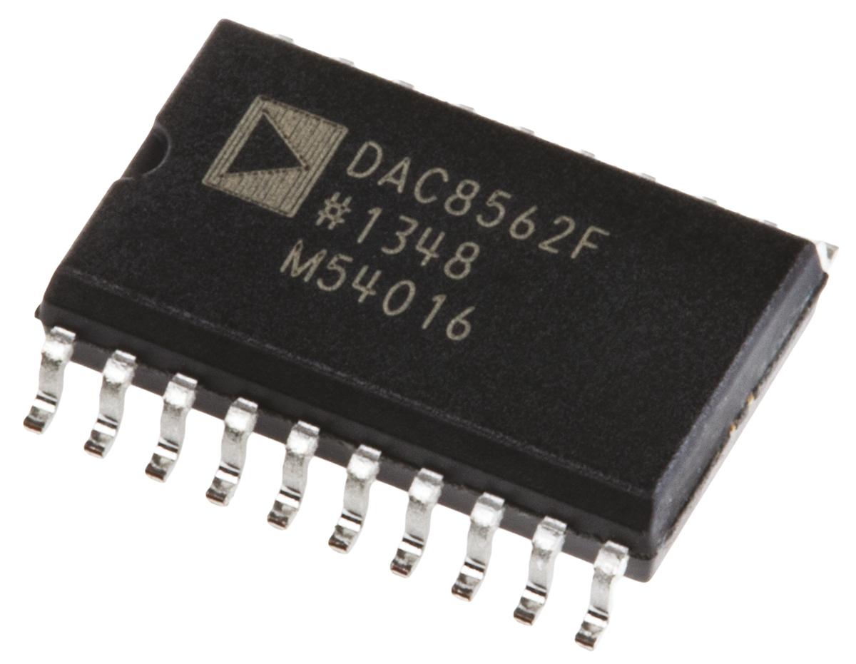 Analog Devices 12 Bit DAC DAC8562FSZ, 62.5ksps SOIC W, 20-Pin, Interface Parallel