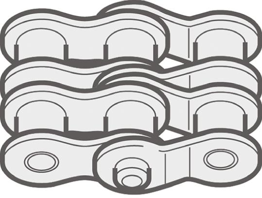 Renold Kröpfglied, Rollenketten-Verbindungsglied, Stahl, duplex, Typ 10B-2