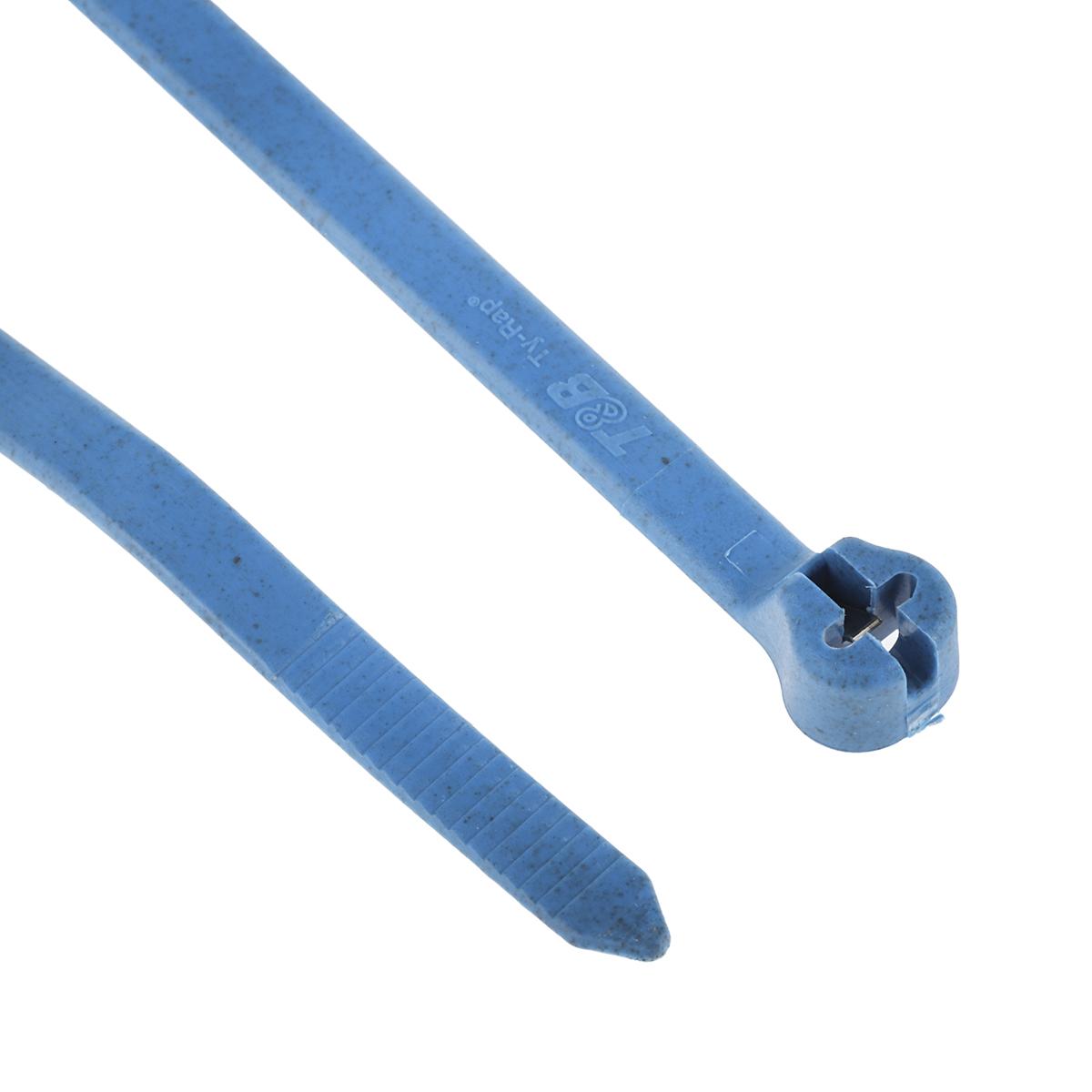 Produktfoto 1 von Thomas & Betts Ty-Rap Nylon 66 Kabelbinder Blau 4,7 mm x 186mm, 100 Stück