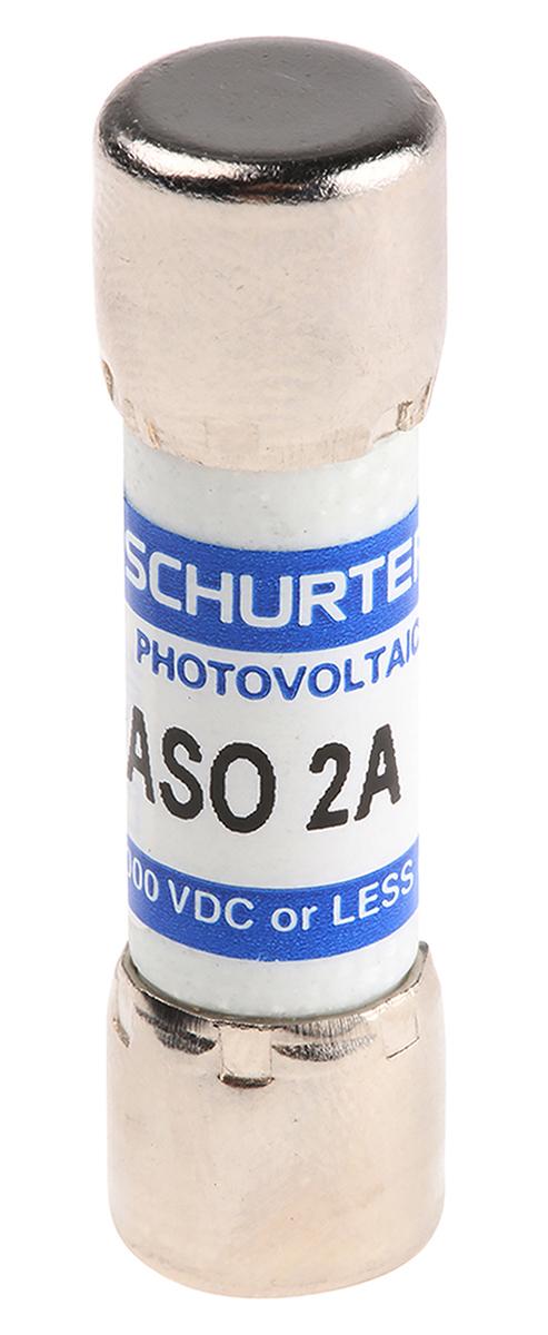 Produktfoto 1 von Schurter ASO 10.3x38 Feinsicherung F / 2A 10 x 38mm 1kV dc Melamin gPV