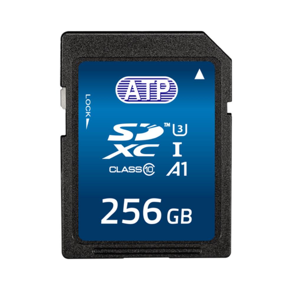 Produktfoto 1 von ATP S600Sc SDXC SD-Karte 256 GB Class 10, U3, UHS-I Industrieausführung, 3D TLC