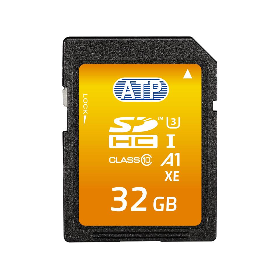 Produktfoto 1 von ATP S700Pi SDHC SD-Karte 32 GB Class 10, U3, UHS-I Industrieausführung, 3D TLC