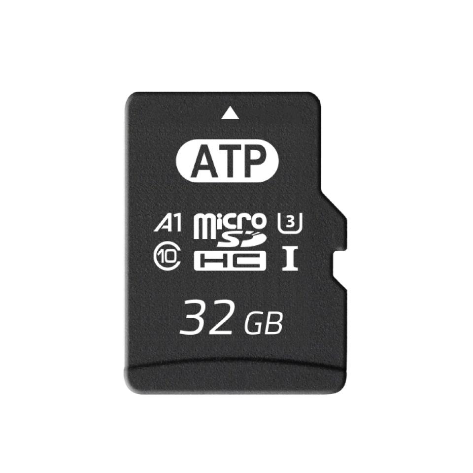 Produktfoto 1 von ATP Micro SDHC Micro SD Karte 32 GB Class 10, U3, UHS-I Industrieausführung, 3D TLC