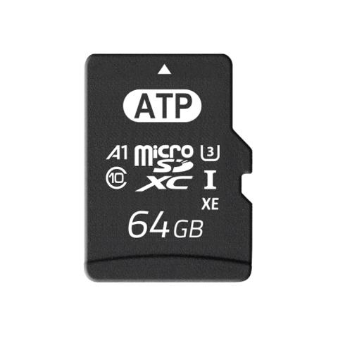 Produktfoto 1 von ATP MicroSDXC Micro SD Karte 64 GB Class 10, U3, UHS-I Industrieausführung