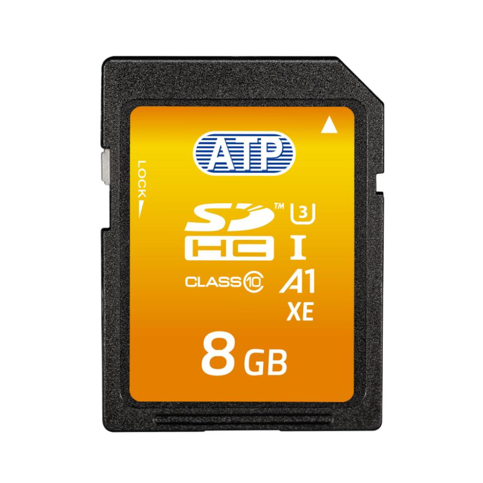 Produktfoto 1 von ATP S700Sc SDHC SD-Karte 8 GB Class 10, U3, UHS-I Industrieausführung, SLC