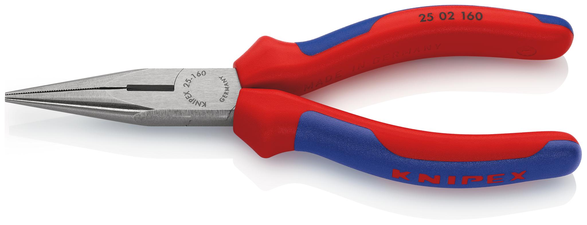 Produktfoto 1 von Knipex Spitzzange / Backen 50mm, gebogen Schneidkraft → Harter Draht: 1,6 mm, mittelharter Draht: 2,5 mm 160 mm