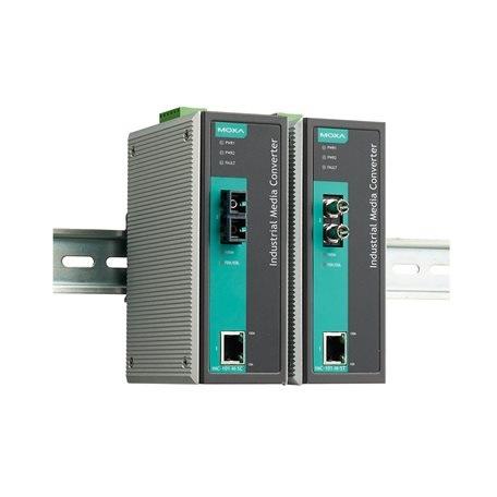 Produktfoto 1 von MOXA Ethernet-Medienkonverter 10/100Mbit/s, Vollduplex, Multi Mode 5km 10/100Mbit/s, Anschluss: 10/100T, RJ45