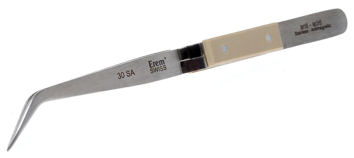 Produktfoto 1 von Erem Edelstahl Pinzette, 150 mm Geknickt, Spitze , Spitze Spitz Antimagnetisch