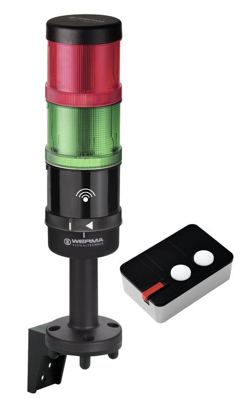 Produktfoto 1 von Werma KombiSIGN 72 LED Signalturm 3-stufig Linse Grün, Rot LED Grün, rot