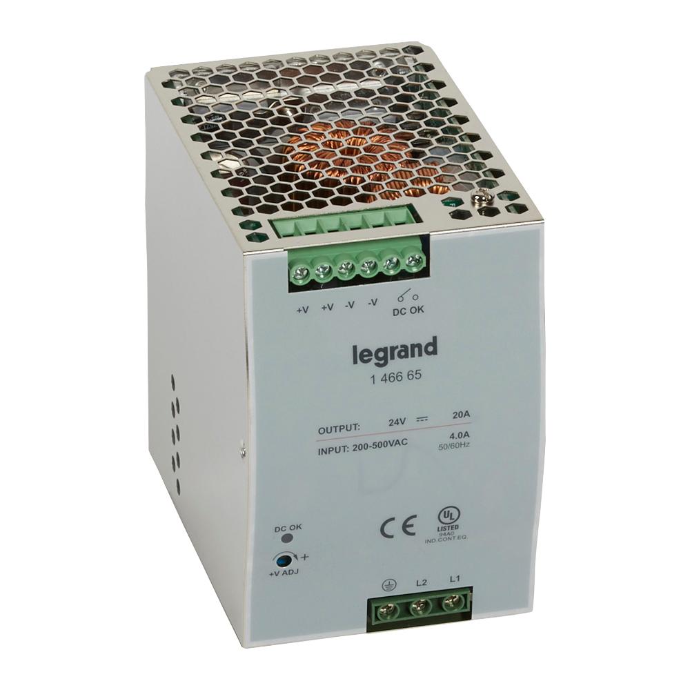 Produktfoto 1 von Legrand Schaltnetzteile Schaltnetzteil 480W, 24V / 20A