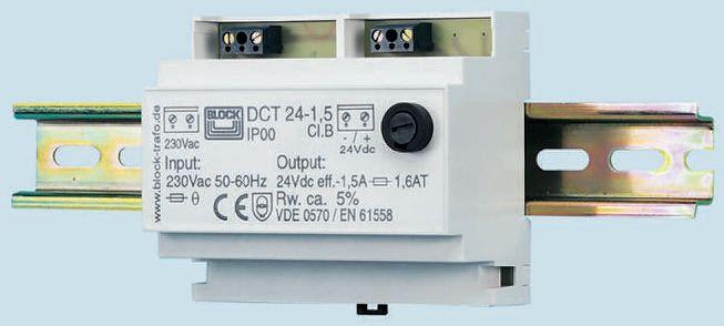 Produktfoto 1 von Block DCT Linear DIN-Schienen Netzteil 48W, 230V ac, 12V dc / 4A