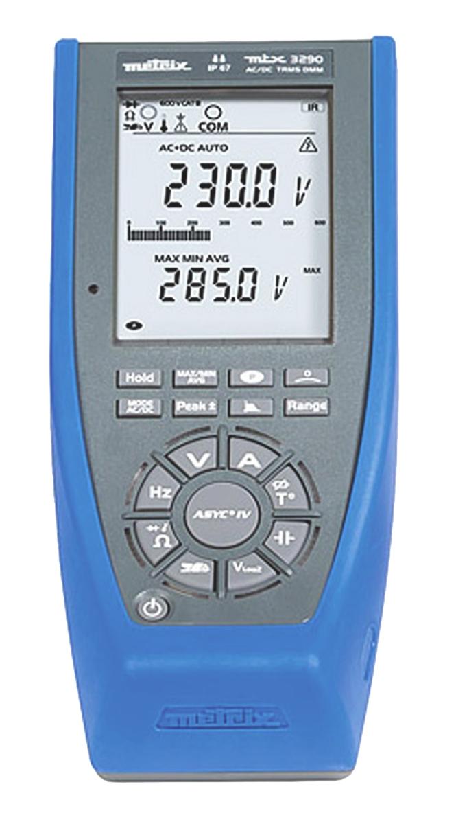 Produktfoto 1 von Metrix 3290 HandLCD Digital-Multimeter, CAT III, CAT IV 600V ac / 20A ac, 60MΩ, ISO-kalibriert