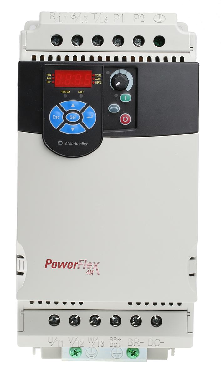 Produktfoto 1 von Allen Bradley PowerFlex 4M, 3-Phasen Frequenzumrichter 5,5 kW, 480 V ac / 13 A 400Hz für Wechselstrommotoren