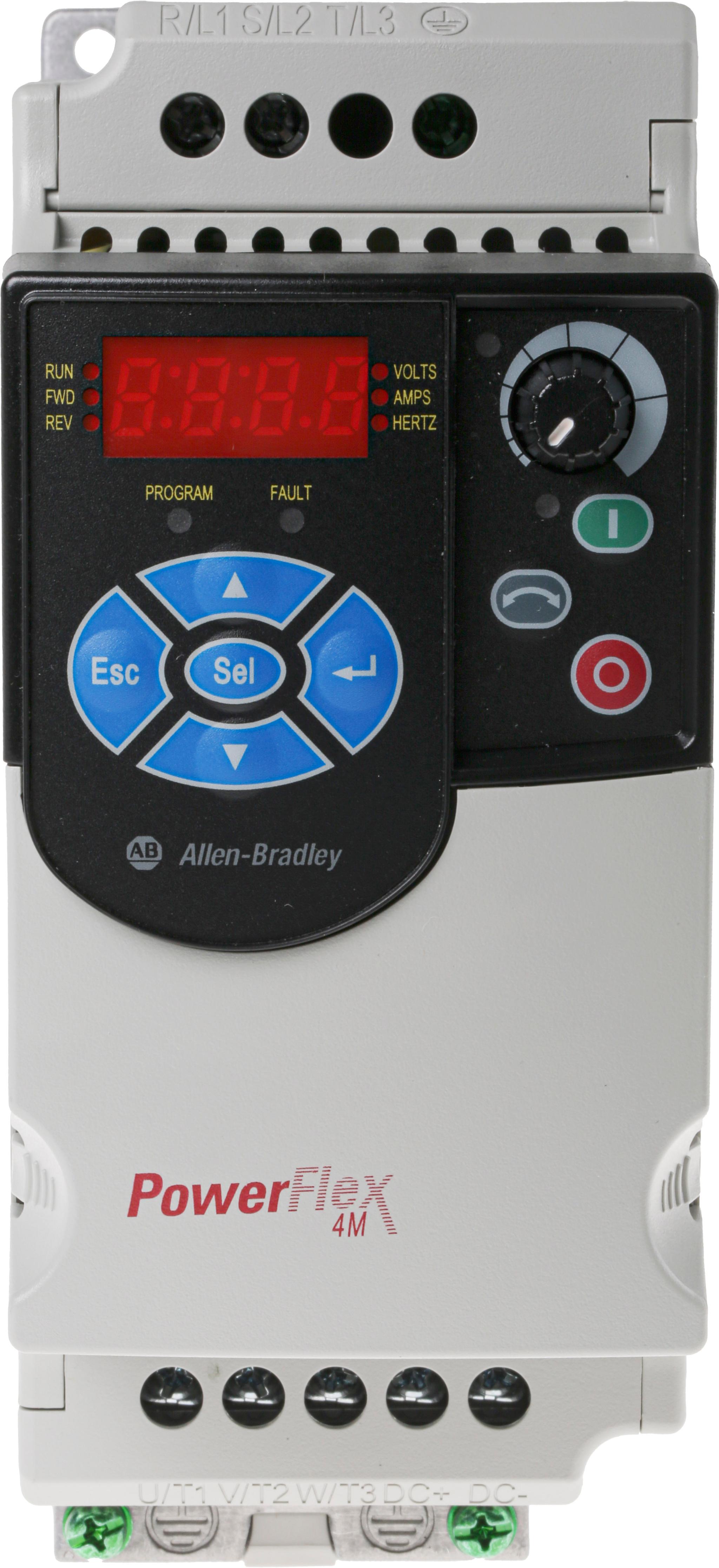 Produktfoto 1 von Allen Bradley PowerFlex 4M, 1-Phasen Frequenzumrichter 0,4 kW, 230 V ac / 2,5 A 400Hz für Wechselstrommotoren