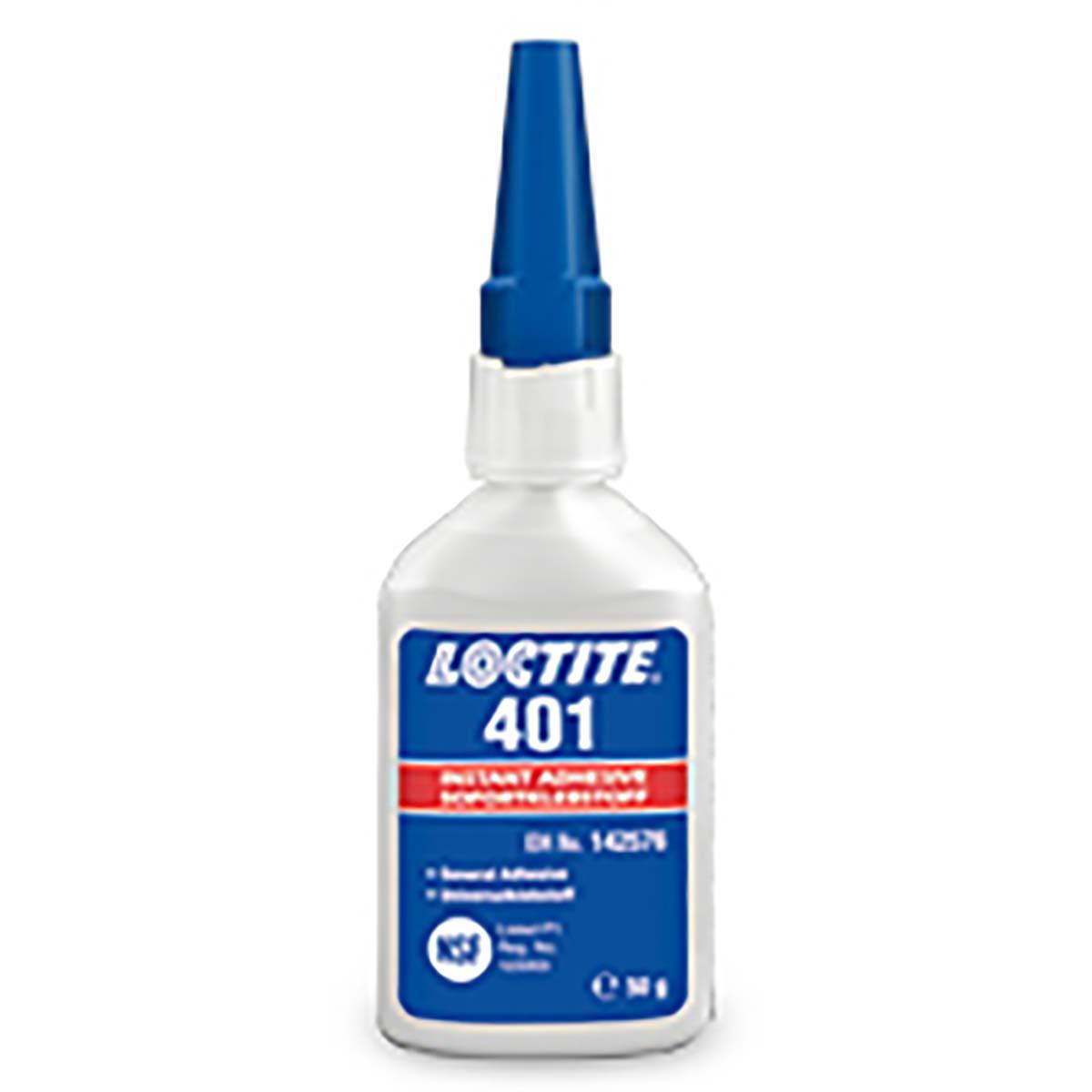 Produktfoto 1 von Loctite 401 Sofortklebstoff Cyanacrylat Flüssig transparent, Flasche 50 g