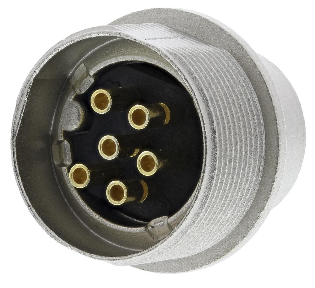 Lumberg SFV M16 DIN-Stecker Gerade 6-polig, 250 V ac / 5A IP40, Lötanschluss Tafelmontage