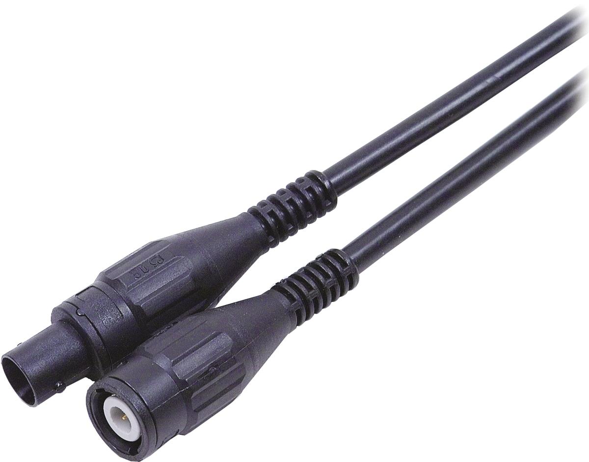 Produktfoto 1 von Staubli Messleitung Buchse / Stecker, Schwarz PVC-isoliert 1m, 600V CAT II 600V