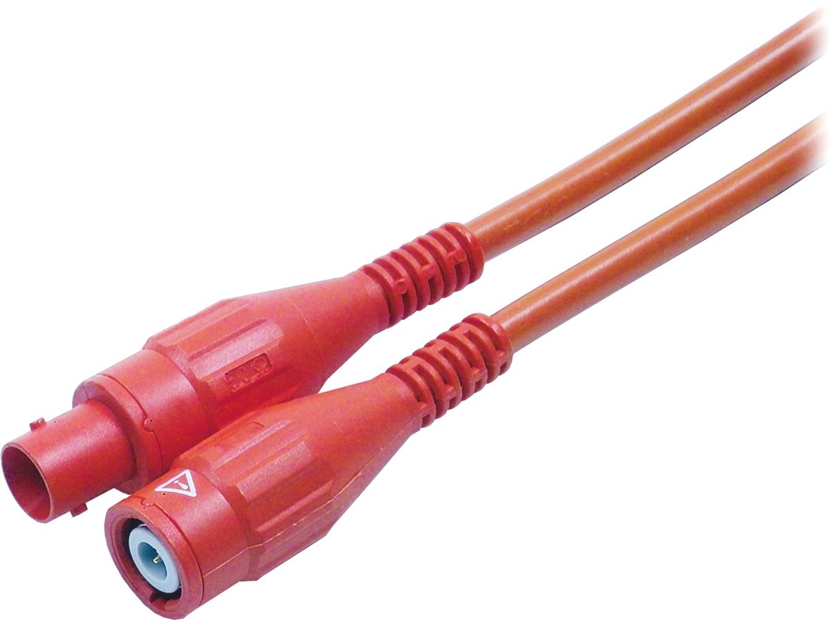 Produktfoto 1 von Staubli Messleitung Buchse / Stecker, Rot PVC-isoliert 1m, 1kV CAT II 600V