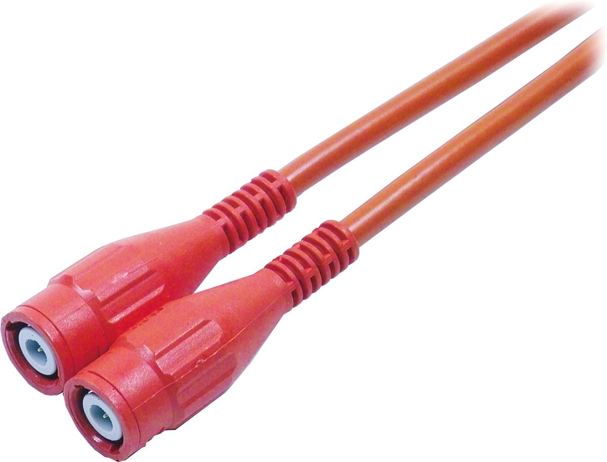 Produktfoto 1 von Staubli Messleitung Buchse / Buchse, Rot PVC-isoliert 1m, 1kV CAT II 1000V