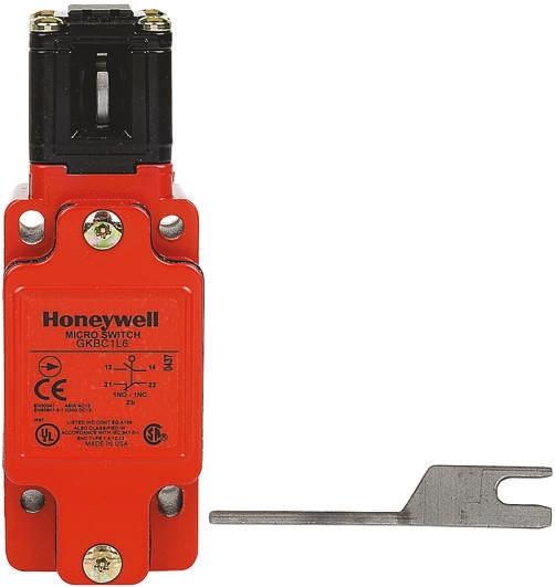 Produktfoto 1 von Honeywell GKC Sicherheits-Verriegelungsschalter Codiert 1 Öffner / 1 Schließer, Betätiger inklusive Öffner 600V