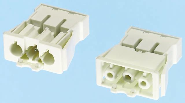 Wieland Buchse GST18 Leuchtensteckverbinder, Stecker, Kontakte: 3, Tafelmontage, 16A, Weiß, 0.5 → 1.5 mm², 0.5