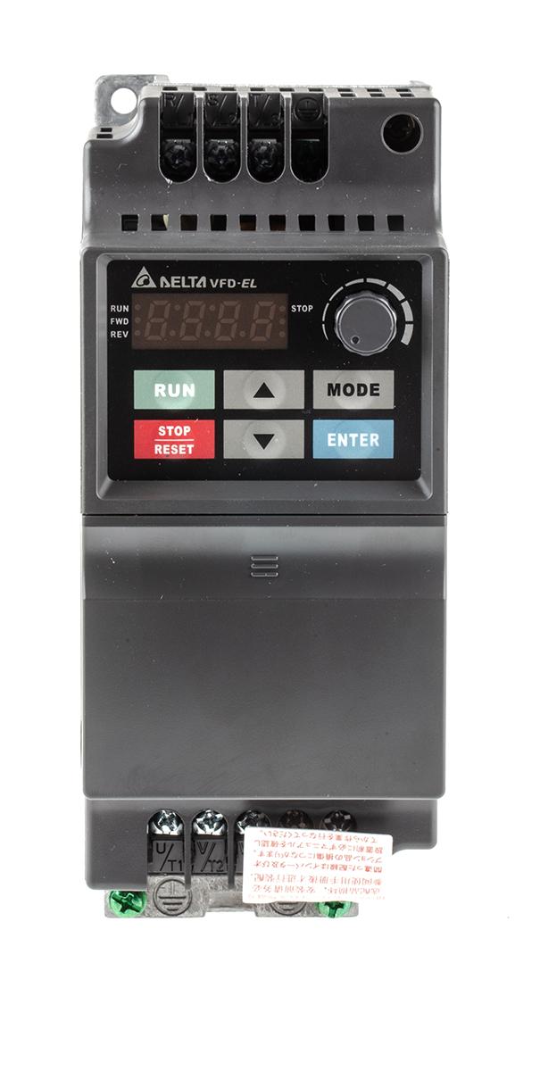 Produktfoto 1 von Delta Electronics VFD-EL, 3-Phasen Frequenzumrichter 0,75 kW, 400 V ac / 3,2 A 0 → 600Hz