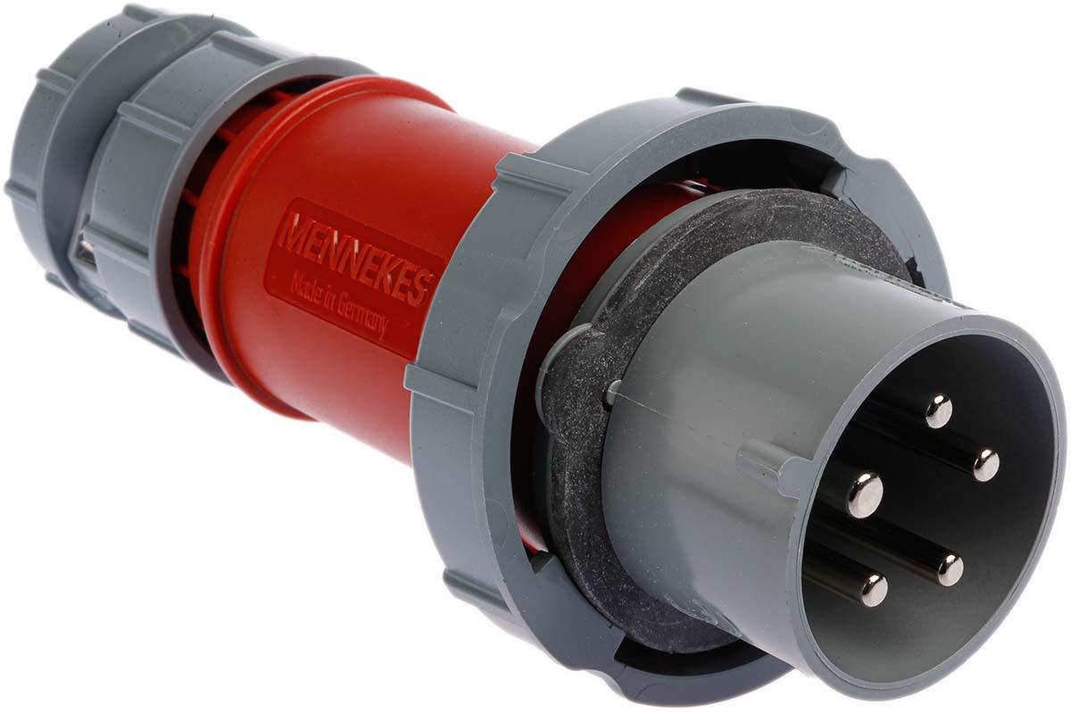 MENNEKES PowerTOP Leistungssteckverbinder Stecker Rot 3P + N + E, 400 V / 32A, Kabelmontage IP 67