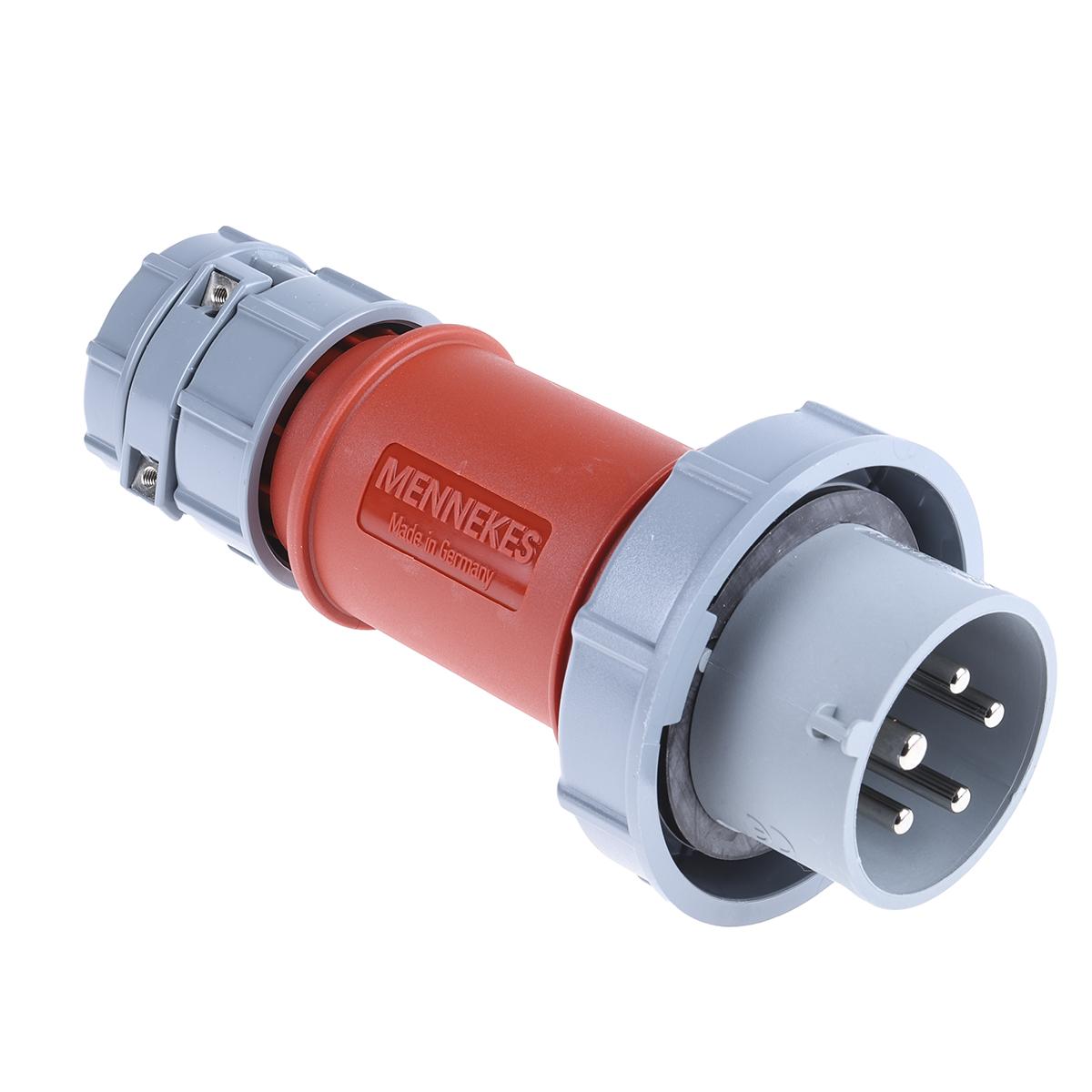 MENNEKES PowerTOP Leistungssteckverbinder Stecker Rot 3P + N + E, 400 V / 16A, Kabelmontage IP 67