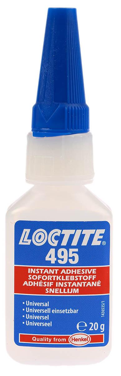 Produktfoto 1 von Loctite 495 Sekundenkleber Cyanacrylat Flüssig transparent, Flasche 20 g