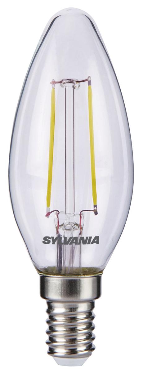 Produktfoto 1 von Sylvania ToLEDo, LED-Filament, LED-Lampe, Kerze, 2,5 W / 230V, 250 lm, E14 Sockel, 2400K warmweiß